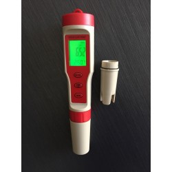 pH Meter and Thermometer with replacement probe incl.